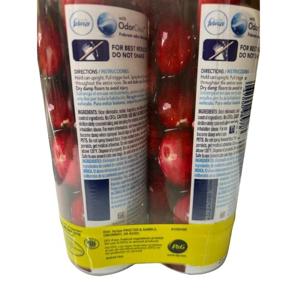 Febreze Limited Edition Fresh Twist Cranberry Air Freshener Spray Double Pack - Picture 3 of 5